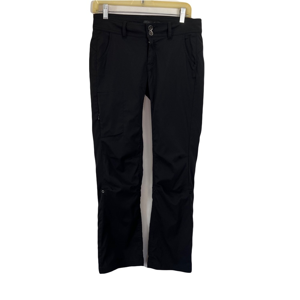 prAna Womens Halle Pant II Size 4 Black Nylon UPF 50+ Stretch Bootcut Hiking